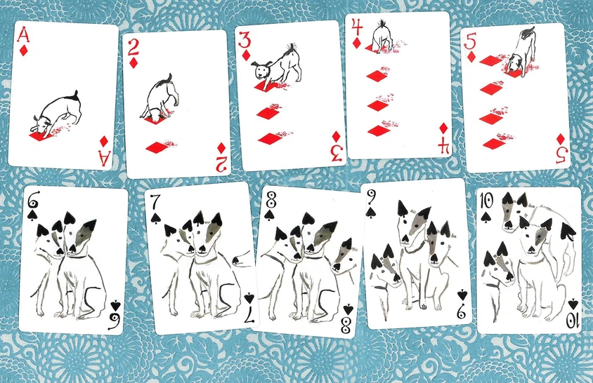 犬が遊ぶ姿が可愛いトランプカード Pack Of Dogs Tabi Labo