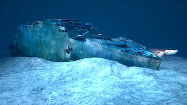 海に沈んだタイタニック号