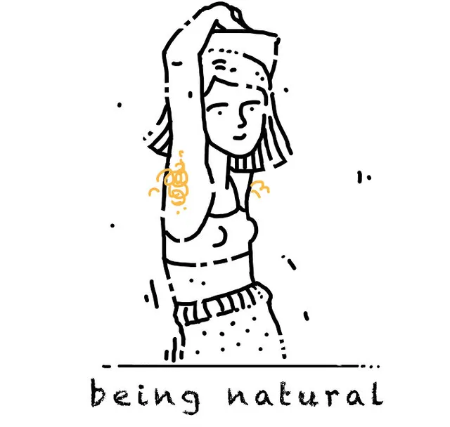 自然な女性のイラスト